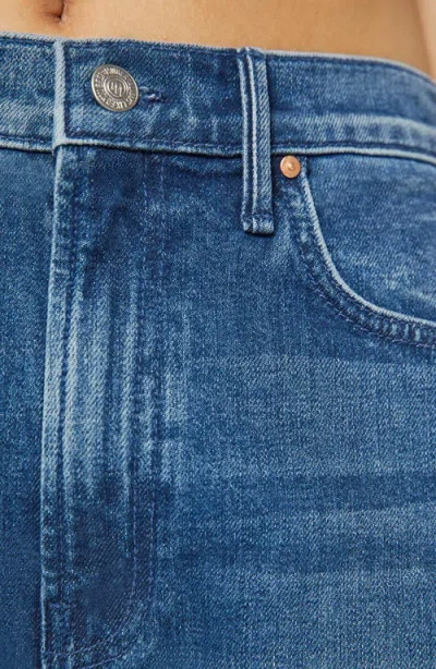 Mother Lil' Half Pipe Flood Jeans In Black And Blue