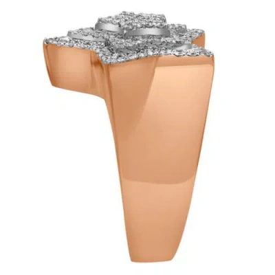 Luvmyjewelry Superstar 14k Rose Gold Diamond Men Statement Ring In 14k Rose Gold
