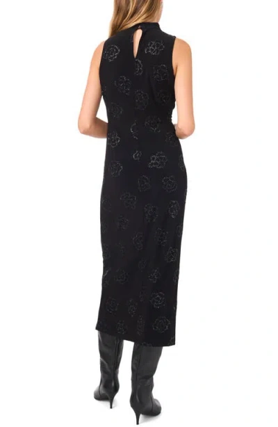 1.state Womens Beaded Polyester Cocktail And Party Dress In Rich Black