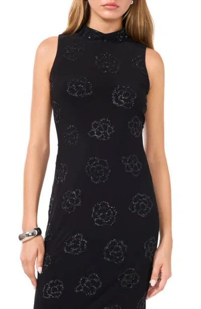 1.state Womens Beaded Polyester Cocktail And Party Dress In Rich Black
