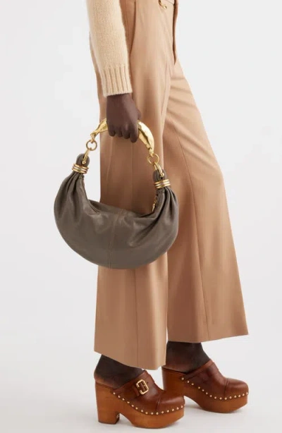 Chloé Bracelet Banana Hobo Bag In Flannel Grey 036