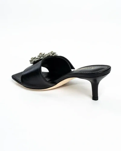 Shop Allegra James Harper Leather Sandal In Black