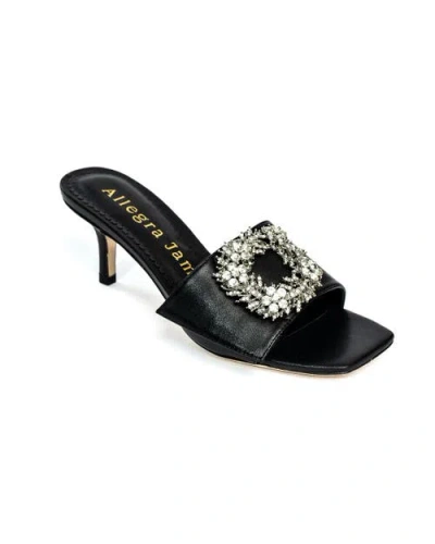 Allegra James Harper Leather Sandal In Black