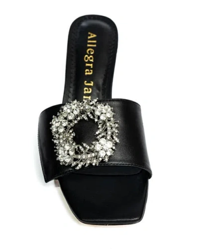 Allegra James Harper Leather Sandal In Black