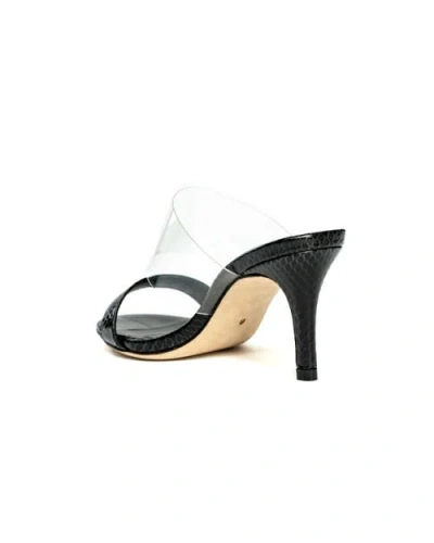 Shop Allegra James Chelsea Snake Print Sandal In Black