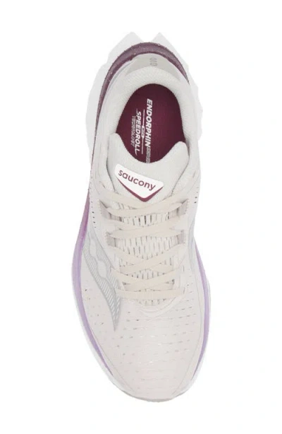 Saucony Endorphin Speed 4 Running Shoe In Moon/plum