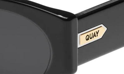 Quay So What 60mm Round Sunglasses In Black/smoke
