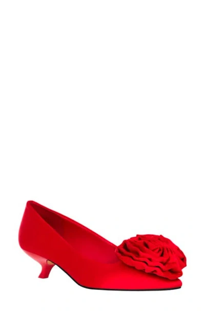 Katy Perry Women's Micro Heel Flower Pumps In Bright Red