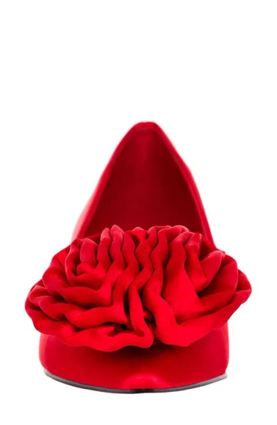 Katy Perry Women's Micro Heel Flower Pumps In Bright Red