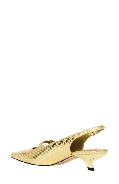 Katy Perry The Micro Heel Pointed Toe Slingback Pump In Gold