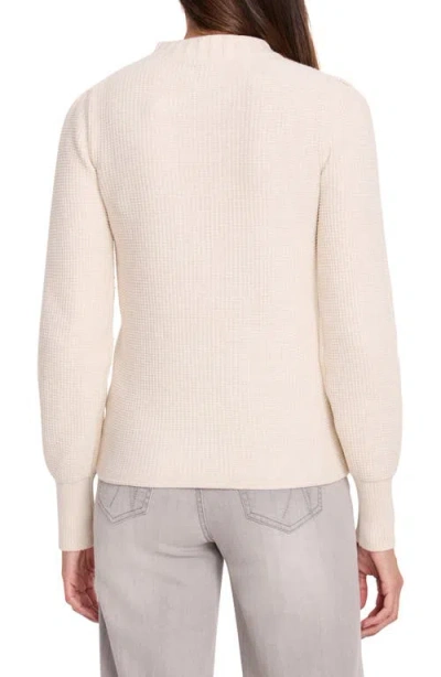 Shop Nic + Zoe Nic+zoe Waffle Stitch Sweater In Cream