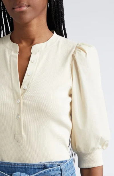 Veronica Beard Coralee Front Button Blouse In Limestone