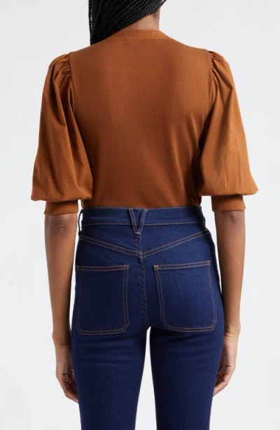 Veronica Beard Coralee Front Button Blouse In Ochre