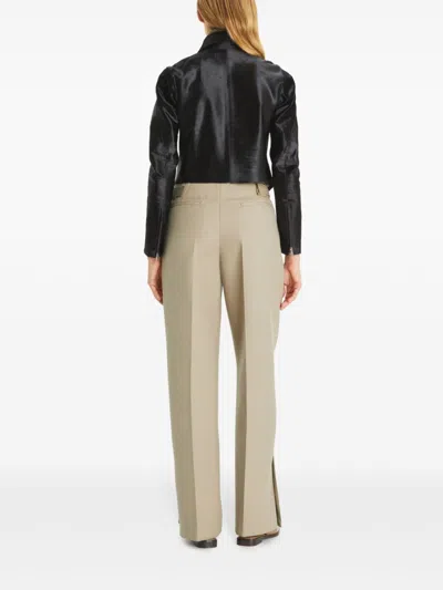 Shop Tory Burch Adjustable-waist Trousers In Neutrals