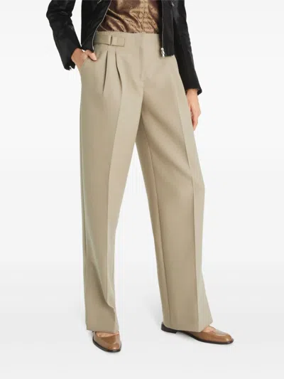 Tory Burch Adjustable-waist Trousers In Neutrals