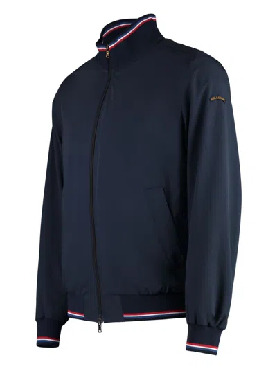 Paul & Shark Stripe Detailing Zip Jacket In Blue