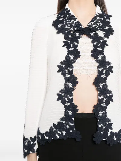Edward Achour Paris Guipure-lace Tailored Jacket In White