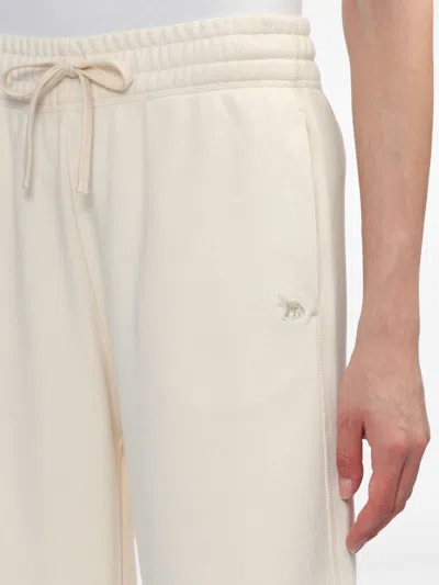 Maison Kitsuné Baby Fox-appliqué Track Pants In Neutrals