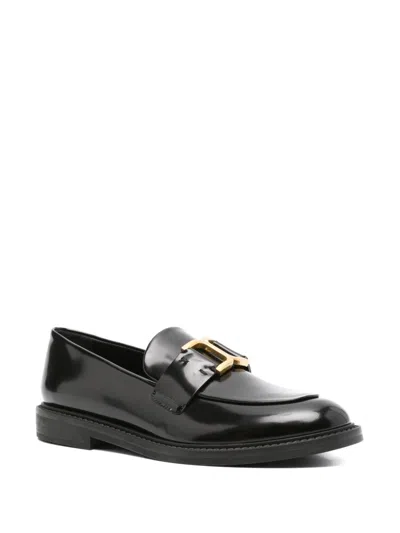 Chloé Marcie Black Brushed Calf Leather Loafer In Black