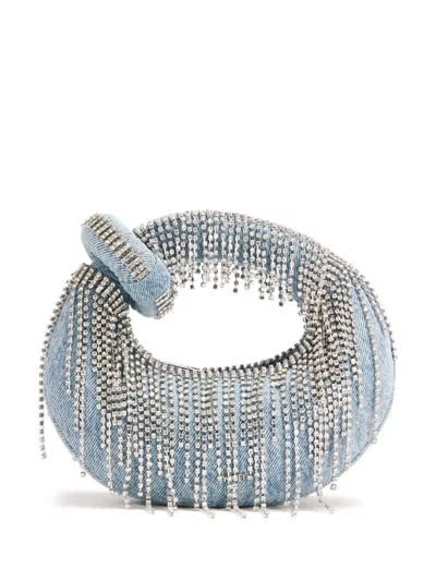 Jw Pei Abacus Embellished Denim Top Handle Bag In Blue