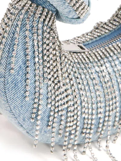 Jw Pei Abacus Embellished Denim Top Handle Bag In Blue