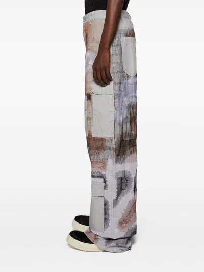 Who Decides War Gray Darning Cargo Pants In Grey