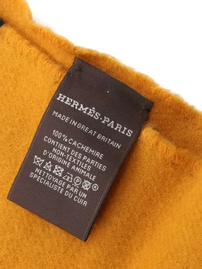 Pre-owned Hermes 2010s Neo Rocabar Stall Scarf In Yellow