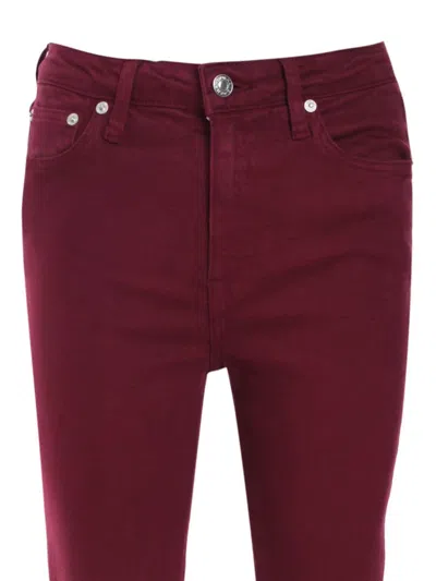 Simkhai River High Rise Straight Crop Jean In Anise In Red