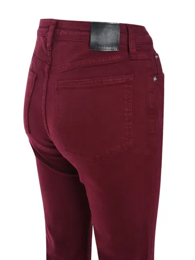 Simkhai River High Rise Straight Crop Jean In Anise In Red