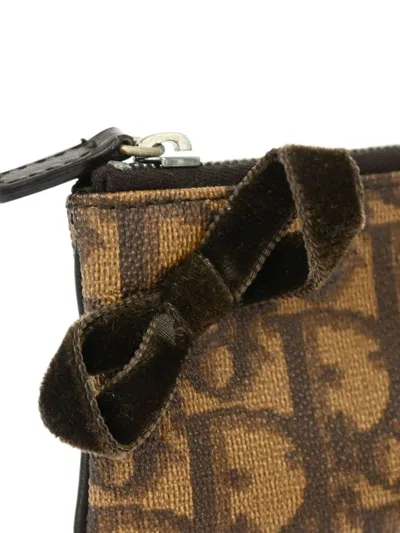 Pre-owned Dior 2005 Romantic Trotter Coin Purse In Brown