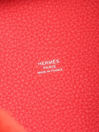 Pre-owned Hermes 2019 Picotan Lock Pm Handbag In Red