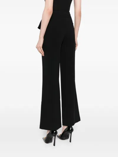 Edward Achour Paris Ruffled-detail Flared Trousers In Black