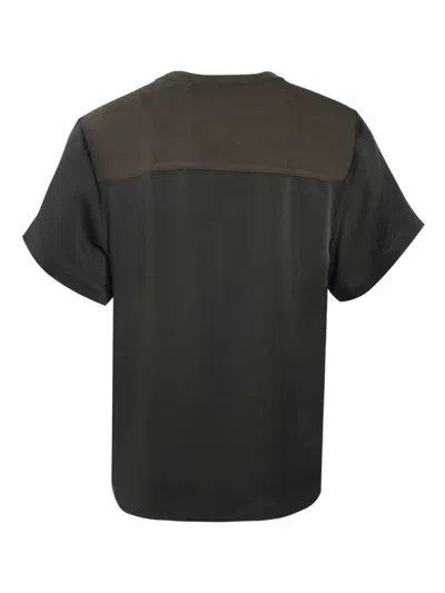 Simkhai Addy Knit Back T-shirt In Black In Green