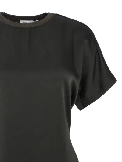 Simkhai Addy Knit Back T-shirt In Black In Green