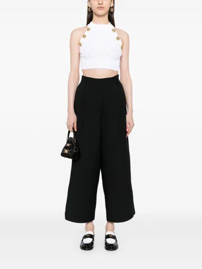 Edward Achour Paris Straight-leg Wool-silk Blend Trousers In Black