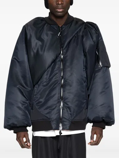 Yoshiokubo Satin-finish Jacket In Black