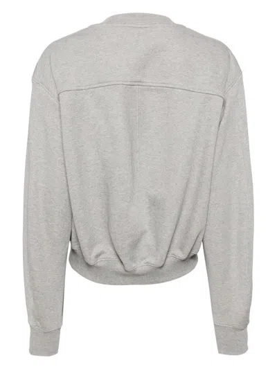 System Logo Hood Sweatshirt In Grey