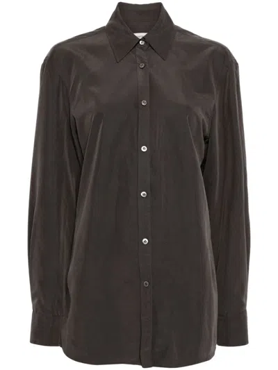 System Classic Loose Fit Shirt In Grey