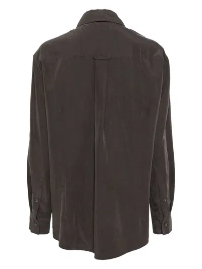 System Classic Loose Fit Shirt In Grey