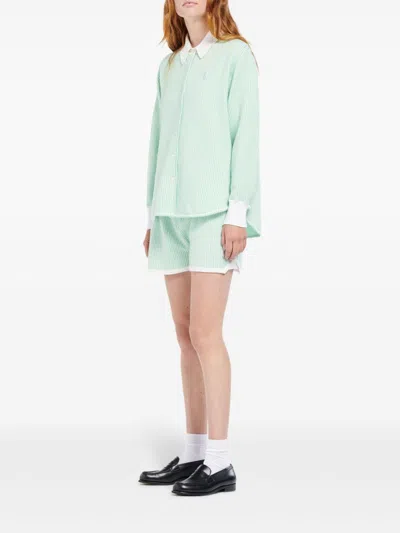 Barrie Striped Shirt In Green