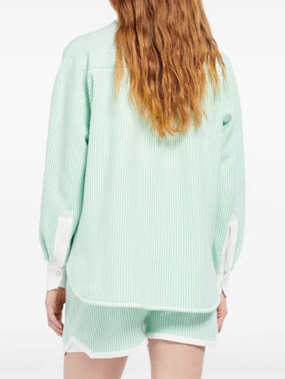 Barrie Striped Shirt In Green