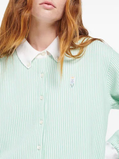 Barrie Striped Shirt In Green