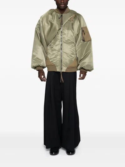 Yoshiokubo Satin-finish Jacket In Green