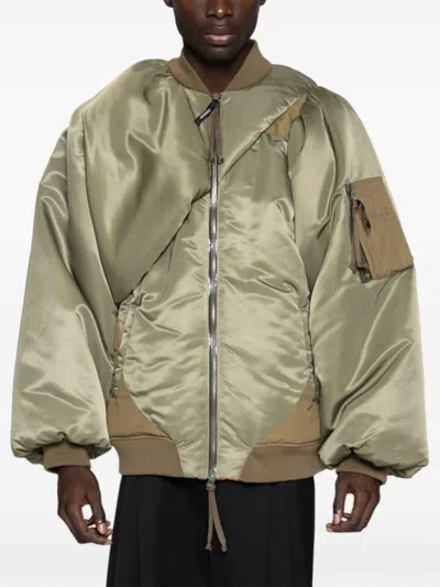 Yoshiokubo Satin-finish Jacket In Green