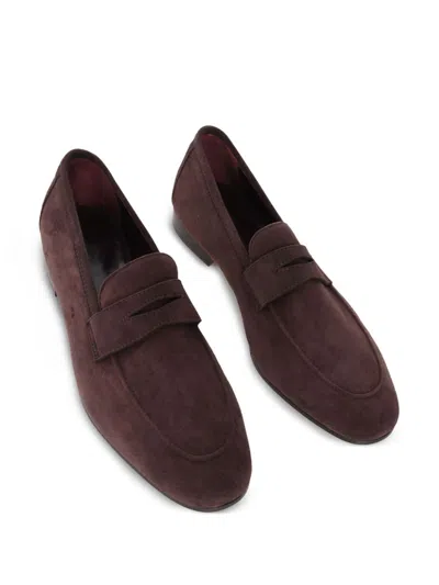 Bougeotte Logo-plaque Loafers In Brown