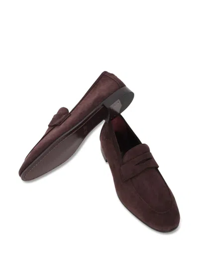 Bougeotte Logo-plaque Loafers In Brown