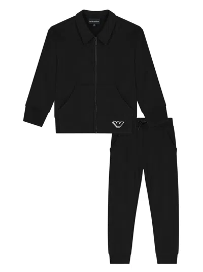 Emporio Armani Logo Tracksuit Set In Black