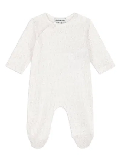 Emporio Armani Logo-print Babygrow Set In White
