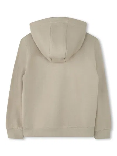 Shop Hugo Zip-up Hoodie In Neutrals