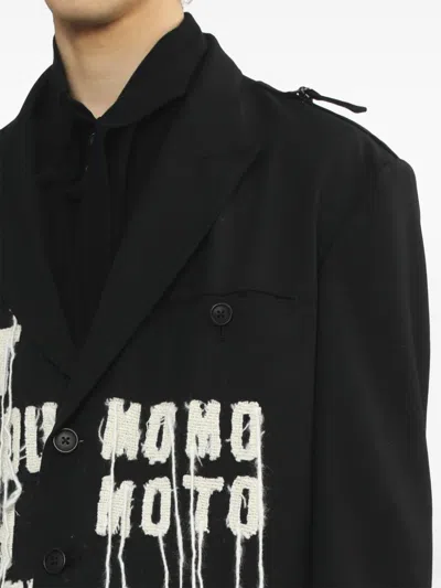 Yohji Yamamoto Embroidered Blazer In Black